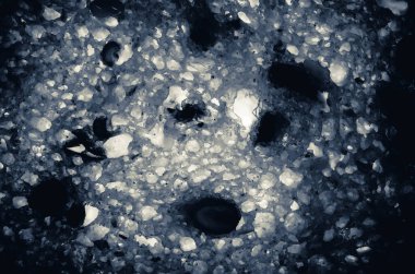 Ekmek kabuğuna bulanmış. Makro görünüm.