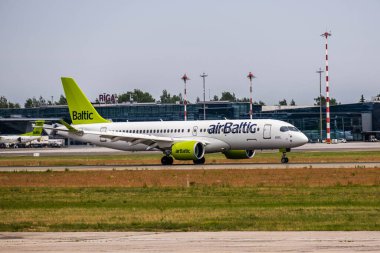 16 Temmuz 2019 Riga Havaalanı 'nda test çekimleri yapan güzel bir uçak.