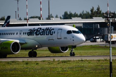 17 Ağustos 2019 Riga Havaalanı 'nda test çekimleri yapan güzel bir uçak.