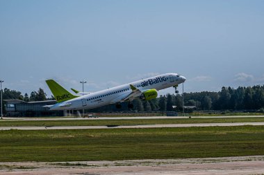 17 Ağustos 2019 Riga Havaalanı 'nda test çekimleri yapan güzel bir uçak.