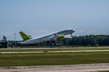 17 Ağustos 2019 Riga Havaalanı 'nda test çekimleri yapan güzel bir uçak.