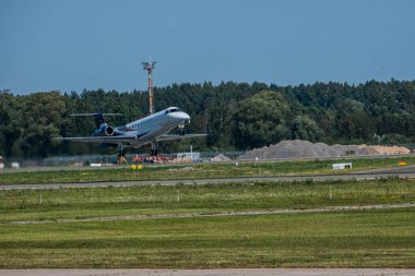 17 Ağustos 2019 Riga Havaalanı 'nda test çekimleri yapan güzel bir uçak.