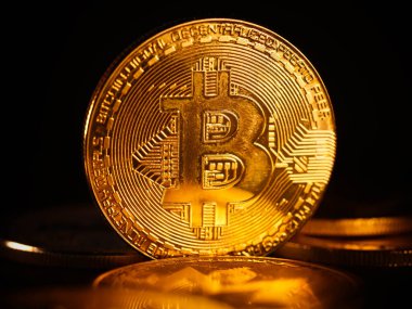 Parlak gümüş ve altın para birimlerinin sembolü olan kripto para birimi geçmişi Bitcoin, Ethereum, Litecoin, zcash, dalgalanma.