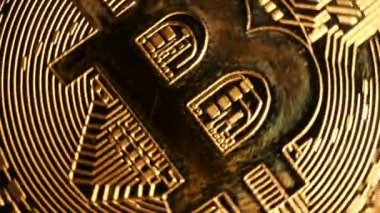 Şifreli para birimi Altın Bitcoin saat yönünde dönüyor - BTC - Bit Sikkesi. Makro çekim