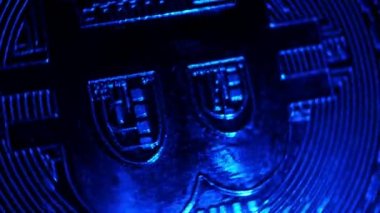 Şifreli para birimi Altın Bitcoin saat yönünde dönüyor - BTC - Bit Sikkesi. Makro çekim