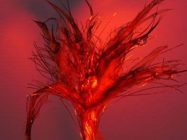 Soyut Makro Fotoğraf Damlacıkları, Cam ve Metal