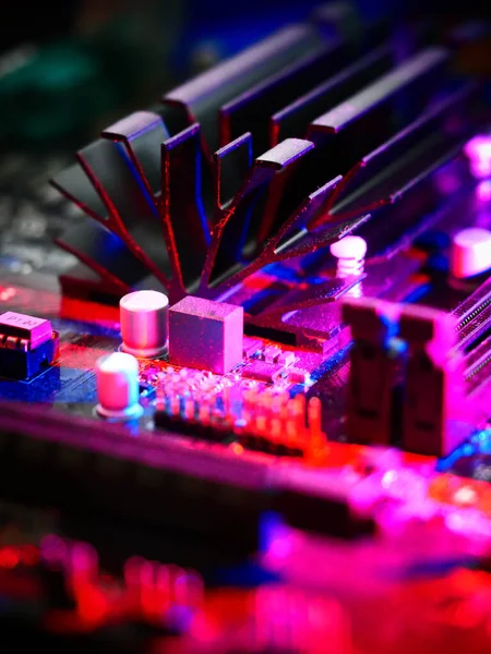 Płytka Obwodu Drukowanego Tło Technologiczne Centralny Procesor Komputerowy Koncepcja Procesora — Zdjęcie stockowe