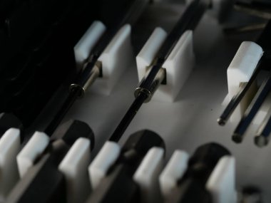 Ev ve araba tamiri için araç gereç dükkanı pazarlama görüntüsü. Seçici odaklanma. Makro.