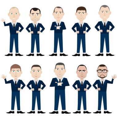 Ofis çalışanları, takım elbiseli adamlar..