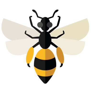 Arı böceği simgesi düz tasarım vektör görüntüsü