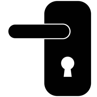 Door handle and keyhole isolated background vector image