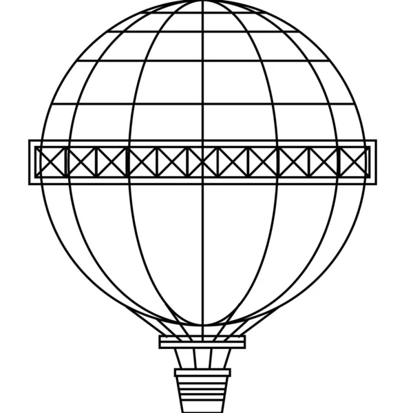 Balon linia sztuka doodle wektor ilustracja kolekcja — Wektor stockowy