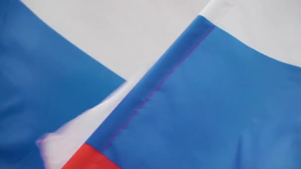 Beaucoup de drapeaux de la Russie flottent dans le vent — Video