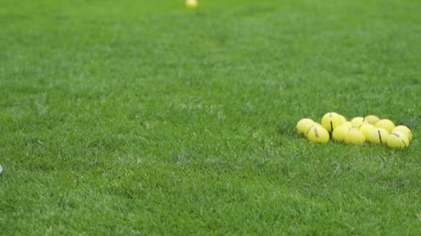 Un hombre jugando en el club de golf — Vídeo de stock