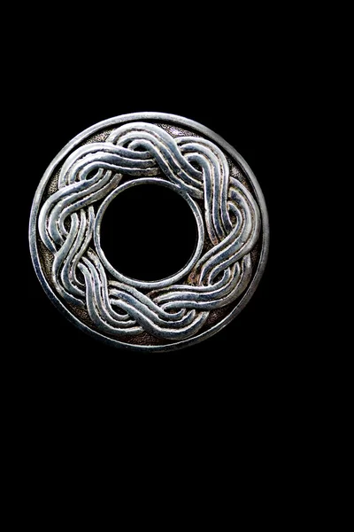 Bliska srebrne celtyckie typ symbolu — Zdjęcie stockowe
