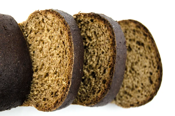 Plátky černý chléb — Stock fotografie