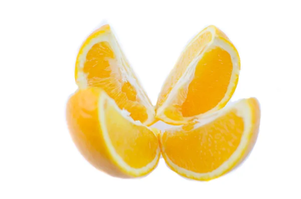 Slices of orange on a white background. — Stock Photo, Image