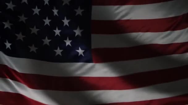 Hintergrund Flagge Der Vereinigten Staaten Von Amerika Wind — Stockvideo