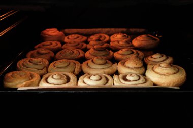 Tarçınlı börekler fırında, ev yapımı kekler