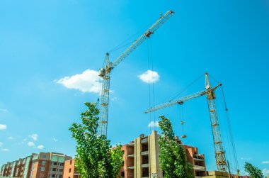 İnşaat Vinç yüksek katlı bina