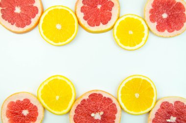 Orange, ince dilimlenmiş greyfurt