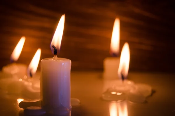 Luz de vela quente — Fotografia de Stock