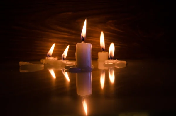 Luz de vela quente — Fotografia de Stock