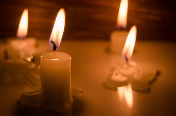 Luz de vela quente — Fotografia de Stock