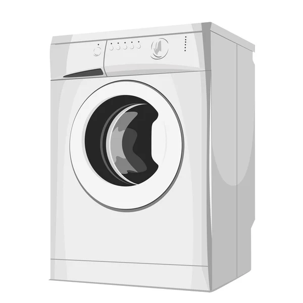 Сучасна срібна пральна машина — стоковий вектор
