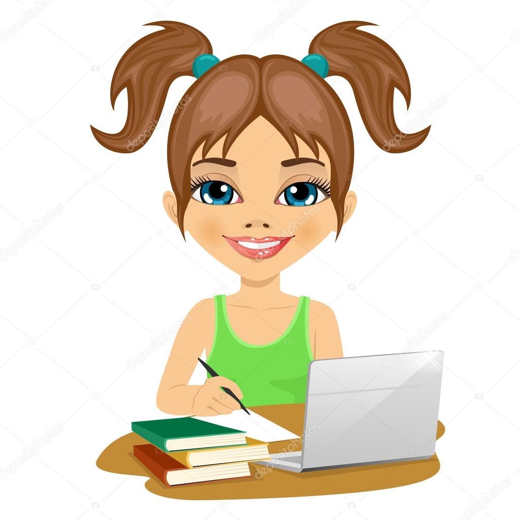 wallpapers Persona Haciendo Tarea Animada persona haciendo tarea vector grafico