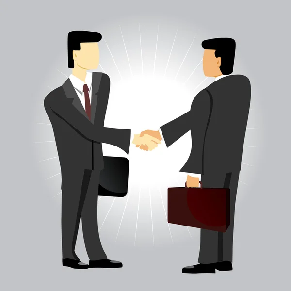 Business men shaking hands — Stock Vector