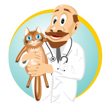 büyük erkek veteriner holding kedi