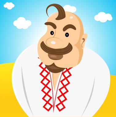 ukrainian with forelock on his head clipart