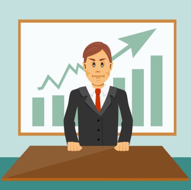 Kendine güvenen genç işadamı