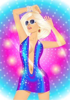 disko ışığı dans kızı 