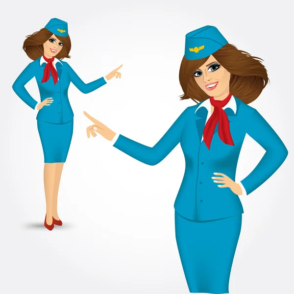 Charmante stewardess — Stockvector