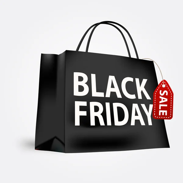 Tas belanja Black Friday - Stok Vektor