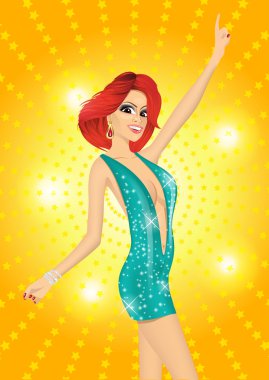 etkileyici seksi dans eden kız moda