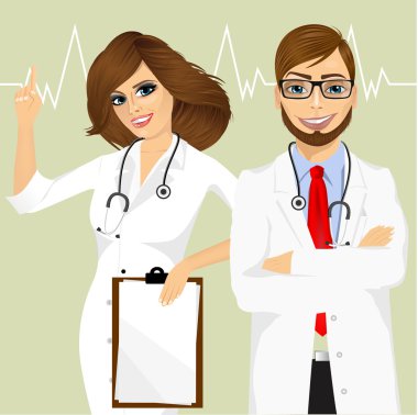 deneyimli erkek ve kadın doktorlar