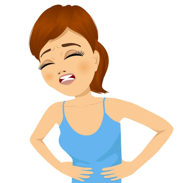 kızı karnına dokunmak