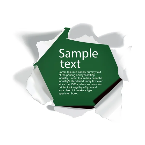Realistické potrhaný papír s prostorem pro váš text — Stockový vektor
