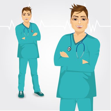 mutlu doktor adam elleriyle ayakta geçti