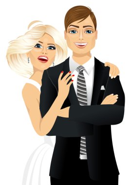 güzel gelin ve damat portre