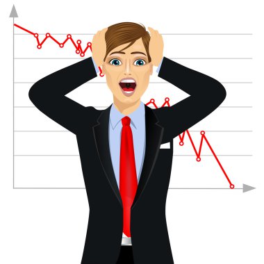 işadamı çığlık ağız açık