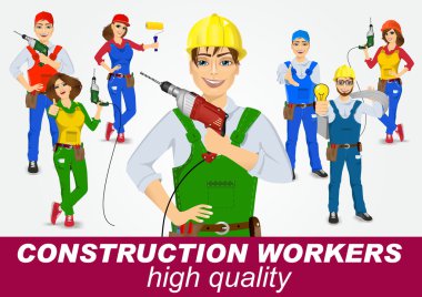 tamirciler ve matkaplar ile handywomen
