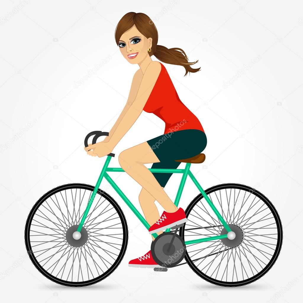 Clip Art To Ride Bicycle Cycling Clipart Girl Cycling On A Bike