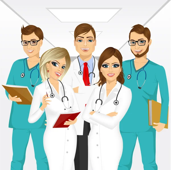 Bir grup tıbbi ekip çalışanı.