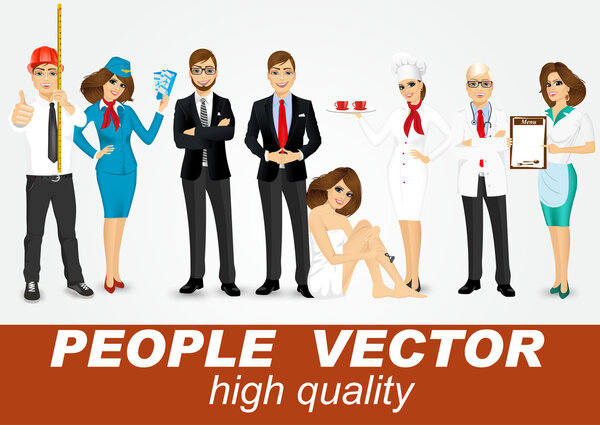 набор различных персонажей
