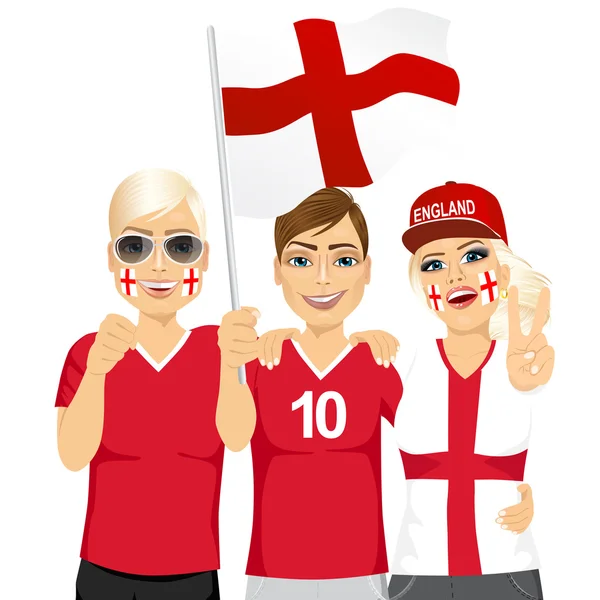 Young french soccer fans — Stock Vector