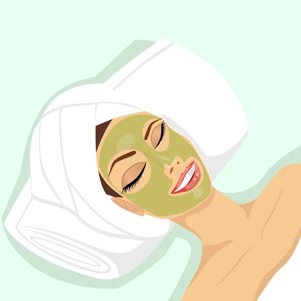 akne tedavisi uygulayarak kadın